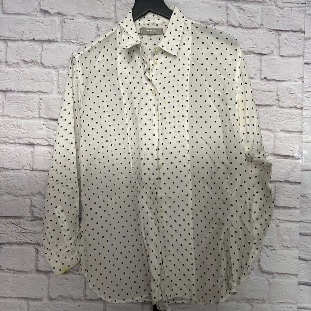 Everlane Polka Dot Button Down Blouse - 4